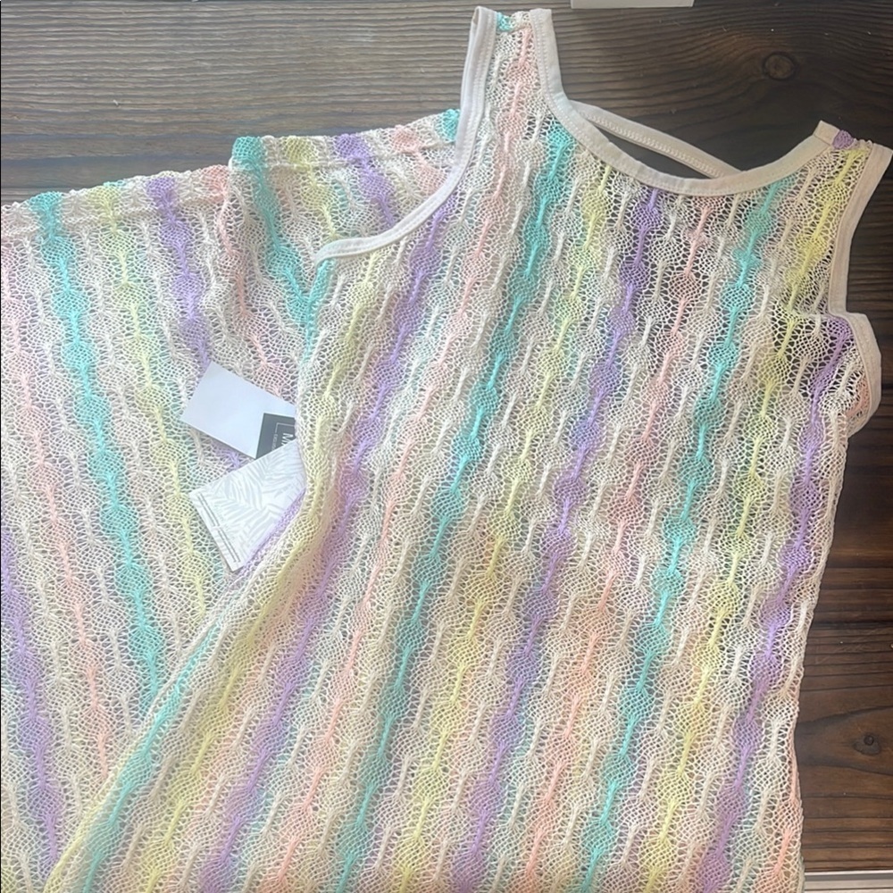 NWT Miken Swim Crochet boho style pastel swim cover